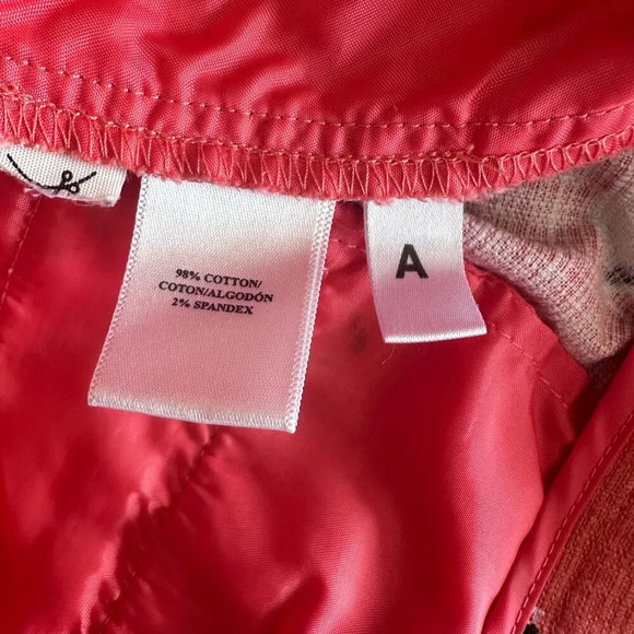 Women's 6 Ann Taylor Peach Shorts Devin Fit Fruit Zipper Fly - Picture 6 of 7